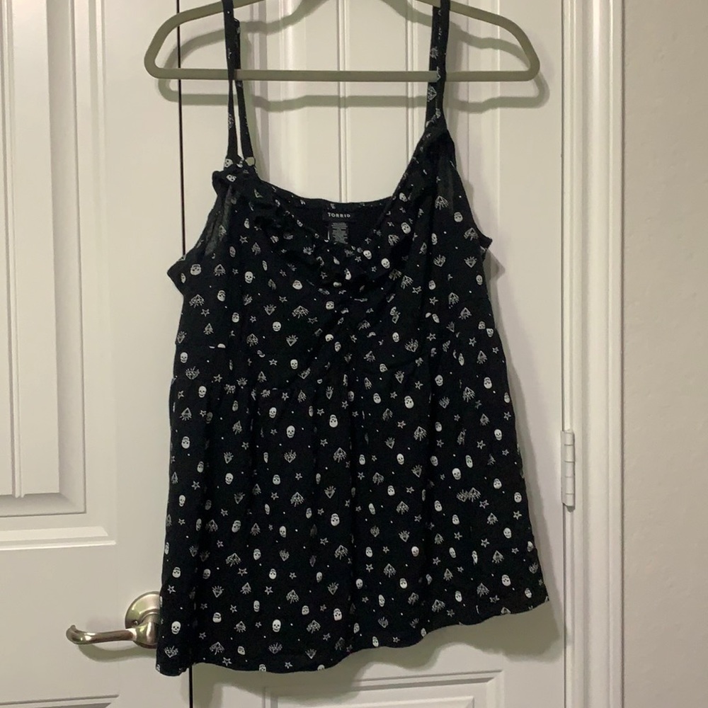 Torrid - Skull and Diamonds adjustable strap top